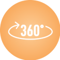 360° Smart Pan-Tilt Coverage